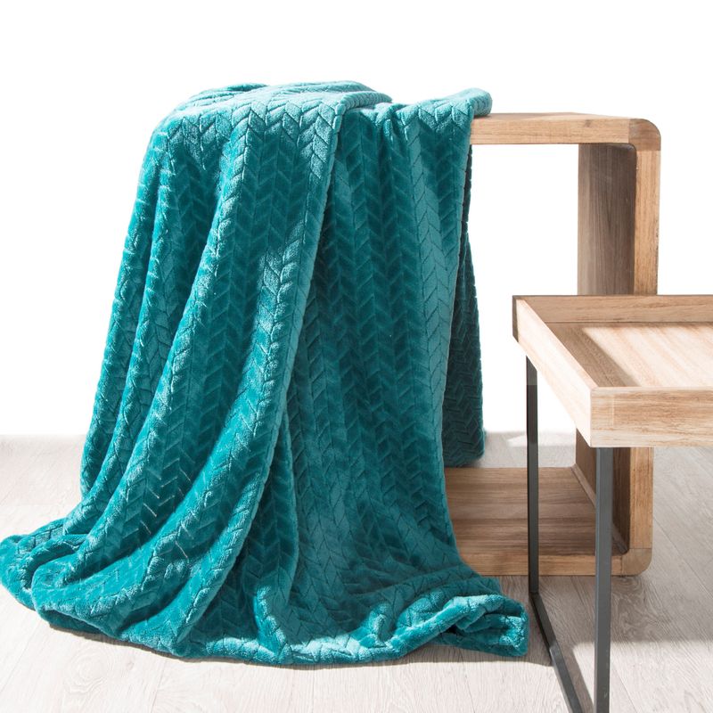 Jednofarebná deka - Cindy zelená - tyrkysová